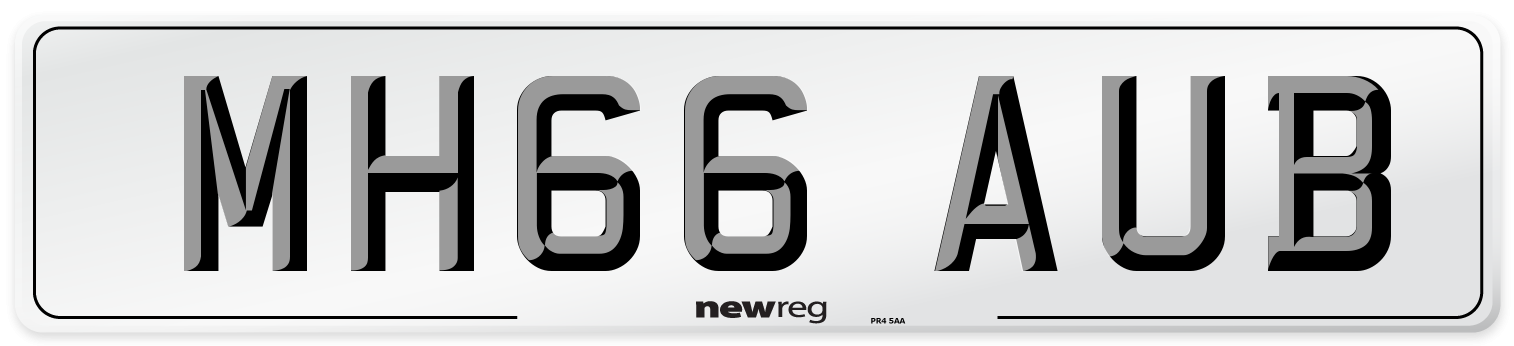 MH66 AUB Number Plate from New Reg